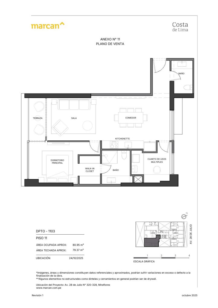Llano Zapata 430 - departamento 1103