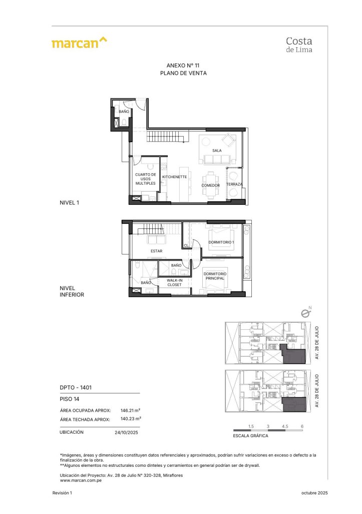Llano Zapata 430 - departamento 1401